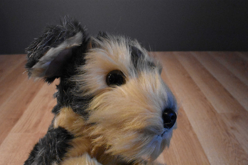 Aurora Flopsie Yorky the Gray and Tan Yorkshire Terrier Beanbag Plush