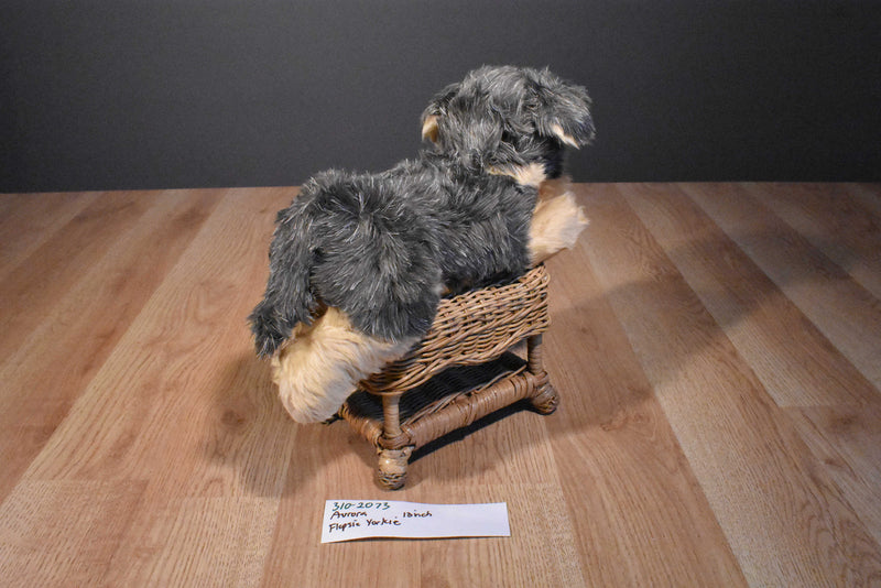Aurora Flopsie Yorky the Gray and Tan Yorkshire Terrier Beanbag Plush