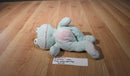 Ty Pluffies Grins Green and Pink Frog 2002 Beanbag Plush