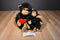 Tri Russ Target Chimp with Red Heart and Small Monkey Beanbag Plush