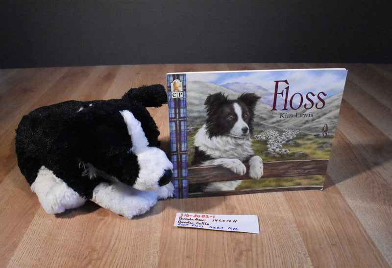 Build a Bear Border Collie Plush and Softcover Book "Floss"