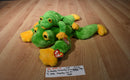 Ty Buddies and Babies Smoochy Green and Yellow Frog 1997 1998 Beanbag Plush