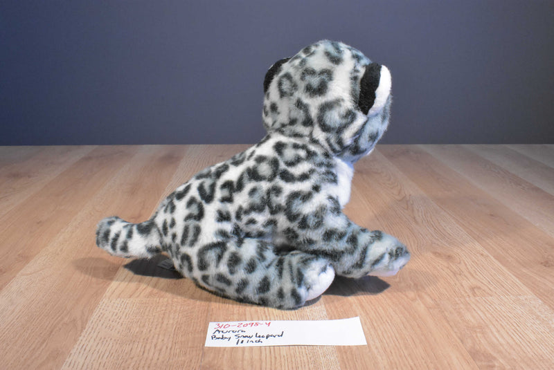Aurora Baby Snow Leopard Cub Beanbag Plush With Blue Eyes