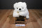 Ty Clasic White Baby Paws 1997 Beanbag Plush With Brown Toe Pads
