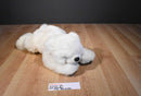 Ty Clasic White Baby Paws 1997 Beanbag Plush With Brown Toe Pads