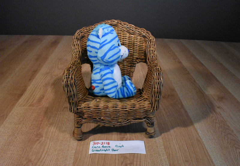 Play Along Care Bears Goodnight  Bear(Blue Zebra Pattern) 2005 Plush