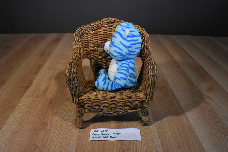 Play Along Care Bears Goodnight  Bear(Blue Zebra Pattern) 2005 Plush