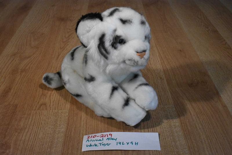 Animal Alley White Tiger Cub Beanbag Plush With Blue Eyes