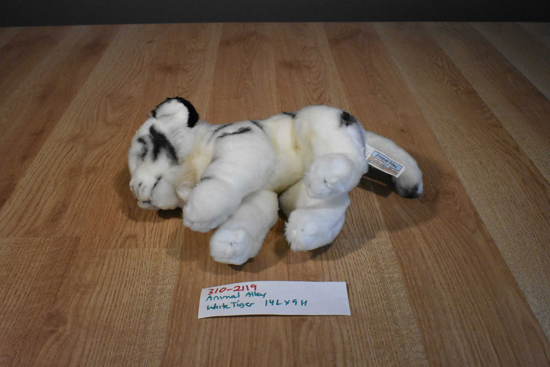 Animal Alley White Tiger Cub Beanbag Plush With Blue Eyes