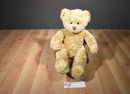 Build a Bear Tan Bear Beanbag Plush With Wavy Curly Hair
