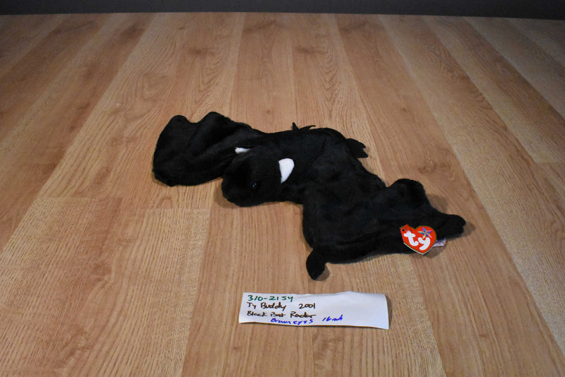 Ty Buddies Radar the Black Bat 2001 Beanbag Plush With Brown Eyes