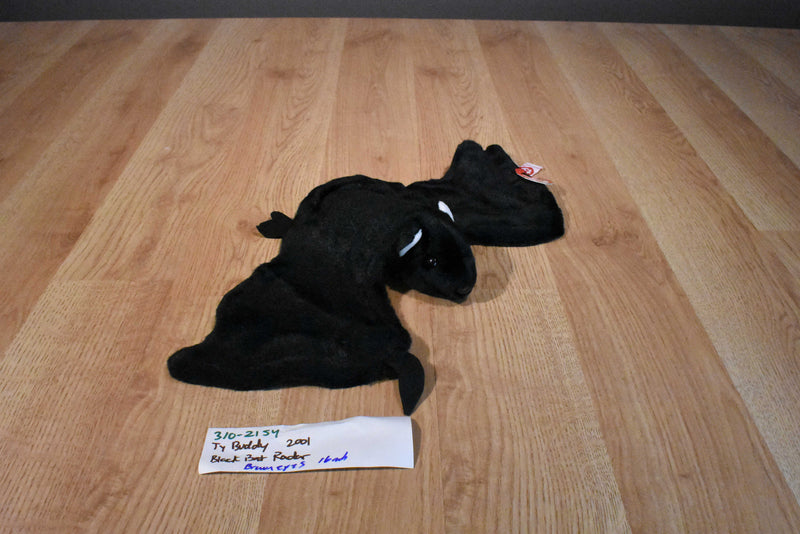 Ty Buddies Radar the Black Bat 2001 Beanbag Plush With Brown Eyes