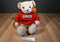 Fine Toy Beige Tan Teddy Bear in Red Hooded Sweatshirt Plush