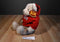 Fine Toy Beige Tan Teddy Bear in Red Hooded Sweatshirt Plush