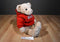 Fine Toy Beige Tan Teddy Bear in Red Hooded Sweatshirt Plush