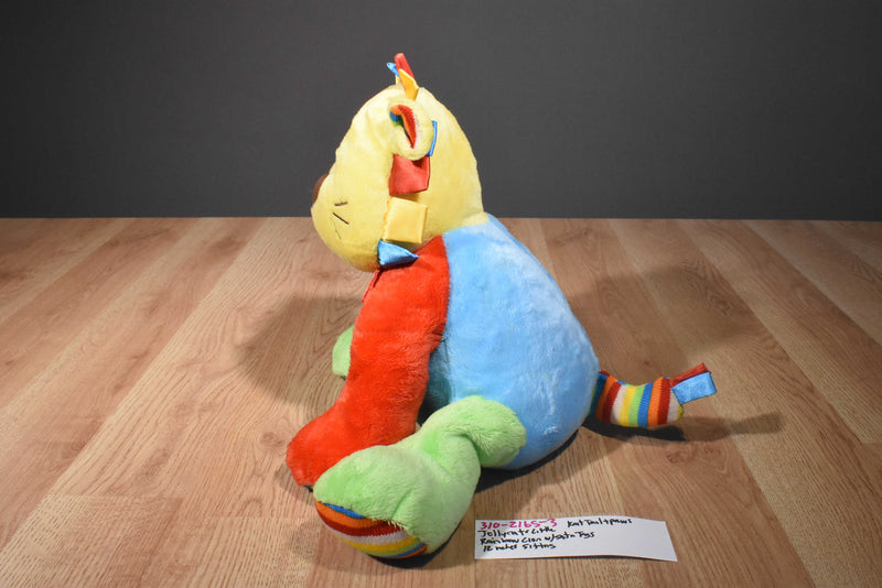 Little Jellycat Rainbow Lion Beanbag Plush