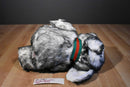 Fairview Soft Creations White and Black Puppy Dog Plush with a Bell