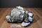 Fairview Soft Creations White and Black Puppy Dog Plush with a Bell