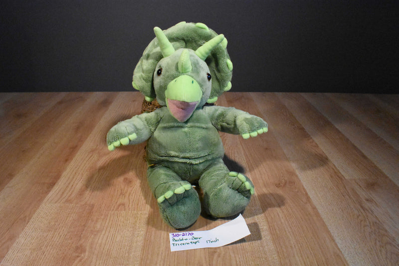 Build-A-Bear Green Triceratops Dinosaur Plush