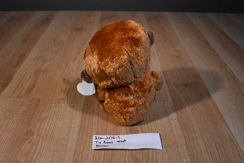 Ty Beanie Boos Bongo Brown and White Gibbon Monkey 2012 Beanbag Plush