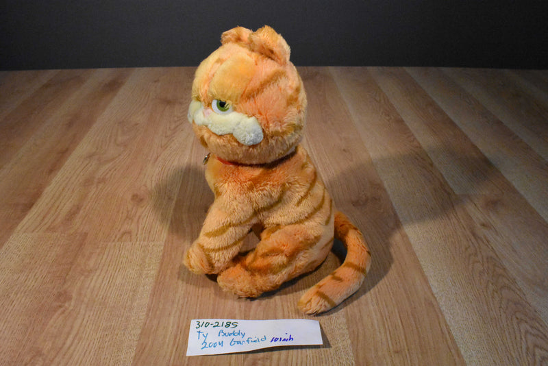 Ty Beanie Buddy Garfield Orange Cat 2004 Beanbag Plush With Green Eyes