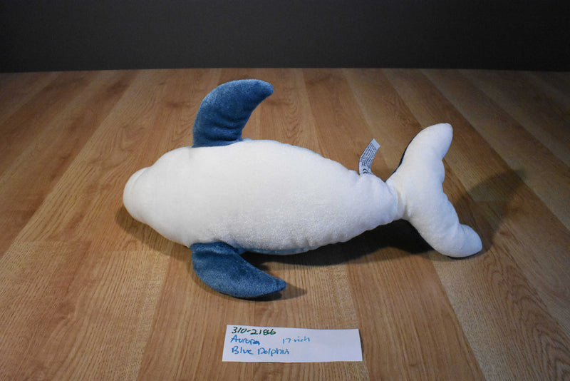 Aurora Blue and White Dolphin Plush