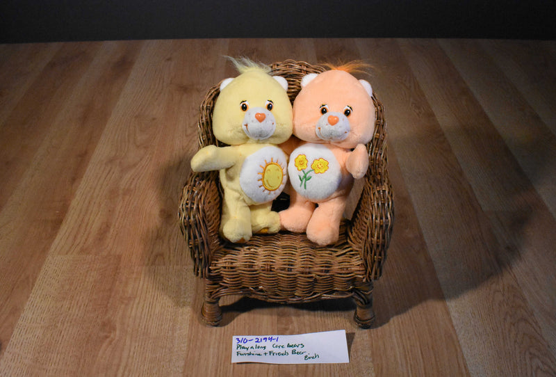 JAKKS Pacific Play Along Care Bears Funshine and Friend Bears 2002 Plush