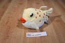 Aurora Yellow and White Pufferfish Beanbag Plush With Orange Spots