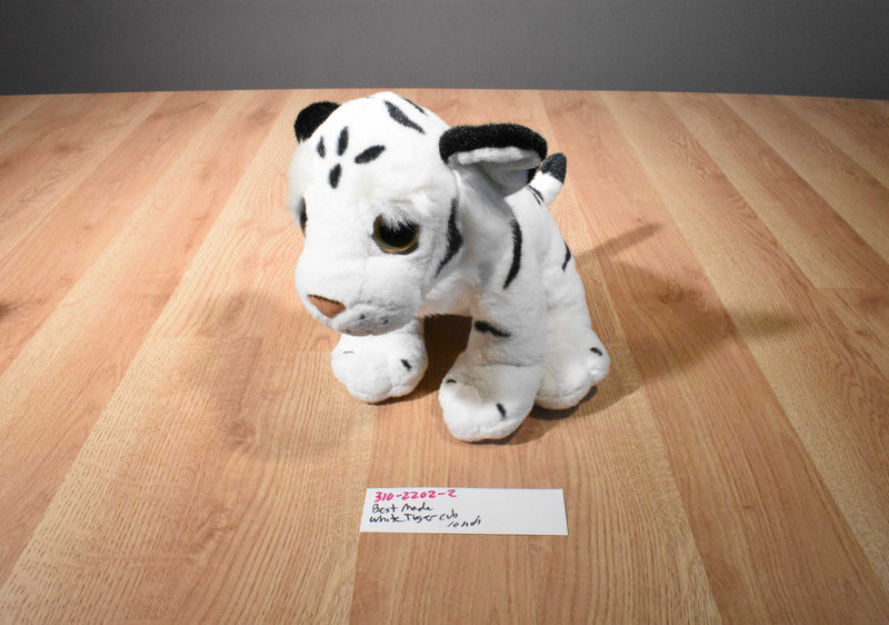 Best Made Toys White Tiger Cub Beanbag Plush With Yellow Eyes