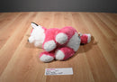 Aurora Girlz Nation Pink and White Fox 2015 Beanbag Plush With Pink Leopard Print Bow