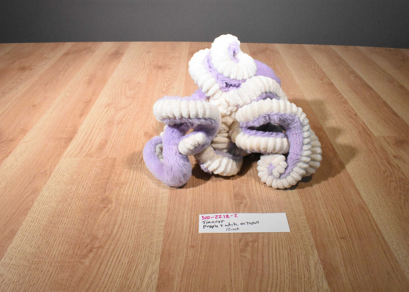 Siaonvr Purple and White Octopus Plush