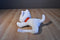 The Petting Zoo Floppy White Cat Beanbag Plush With Blue Eyes