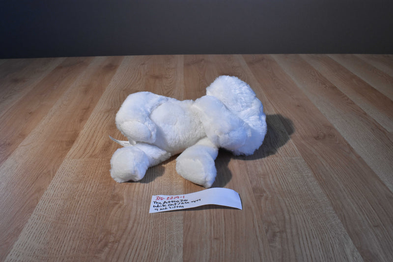 The Petting Zoo Floppy White Cat Beanbag Plush With Blue Eyes