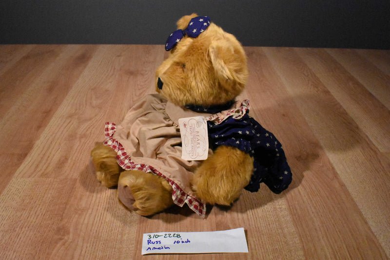 Russ Amelia Patriotic Teddy Bear Beanbag Plush