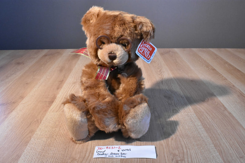 Gund Booker the Brown Teddy Bear Beanbag Plush