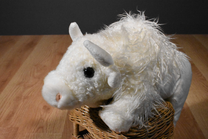 Ty Beanie Buddy Roam White Bison Buffalo 2000 Beanbag Plush