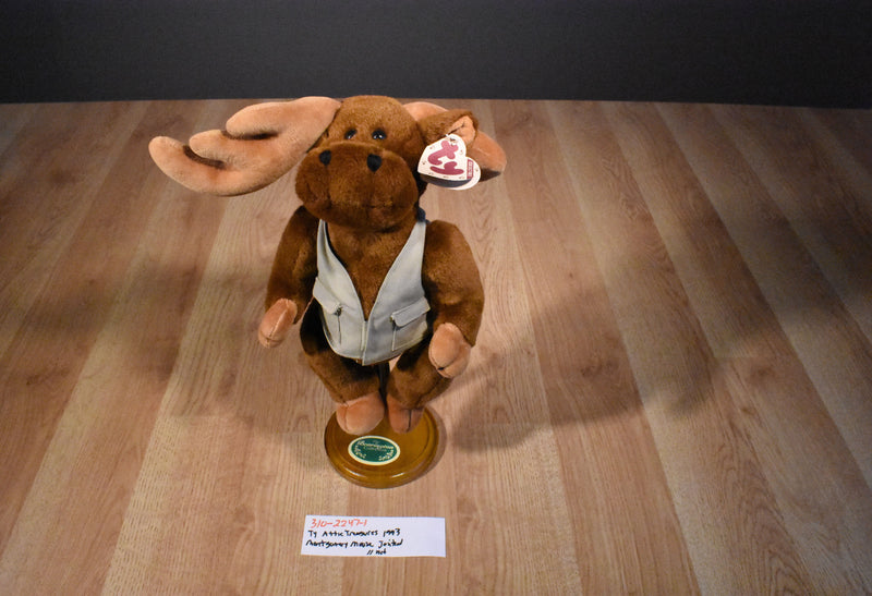 Ty Attic Treasures Montgomery Moose Five Way Jointed 1993 Beanbag Plush