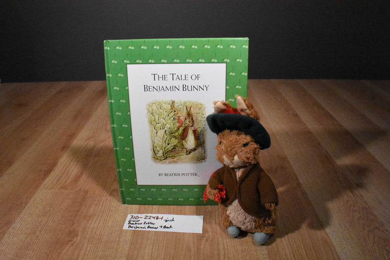 Gund Beatrix Potter Benjamin Bunny Beanbag Plush and Hardcover Book