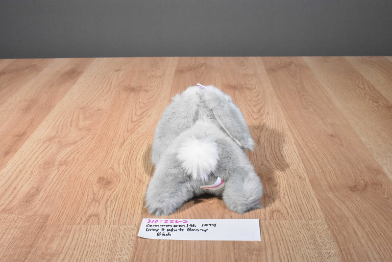 Commonwealth Grey and White Bunny Rabbit Plush