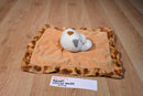 Highlights Magazine Calico Cat Security Blanket with Leopard Spotted Trim