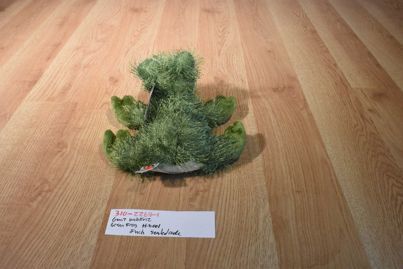 Ganz Webkinz Green and Yellow Frog HM001 Sealed Code Beanbag Plush