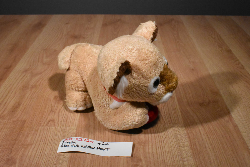 Fiesta Lion Cub Plush With Red Heart and Bow