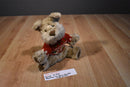Gund Barkley Beige Dog Beanbag Plush in a Red Sweater