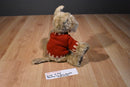 Gund Barkley Beige Dog Beanbag Plush in a Red Sweater