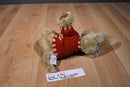 Gund Barkley Beige Dog Beanbag Plush in a Red Sweater