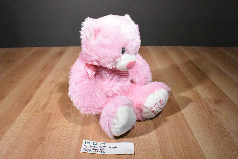 Ty Classic Sweet Baby Pink Bear My First Teddy 2014 Beanbag Plush