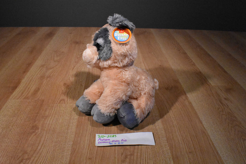 Aurora Dreamy Eyes Pickles the Pink and Grey Pig Beanbag Plush