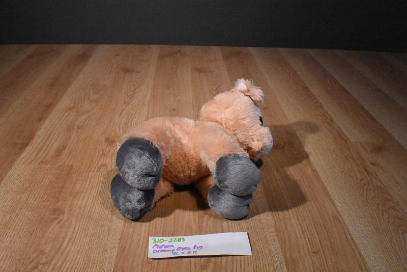 Aurora Dreamy Eyes Pickles the Pink and Grey Pig Beanbag Plush