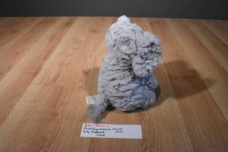 First Impressions Fluffy Grey Elephant Macy's 2018 Beanbag Plush