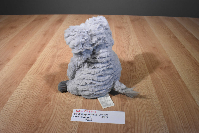 First Impressions Fluffy Grey Elephant Macy's 2018 Beanbag Plush